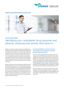 Sysmex White Paper Identifying poor antiplatelet drug response and its risks early on